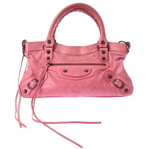 BALENCIAGA The First Pink Lambskin Handbag